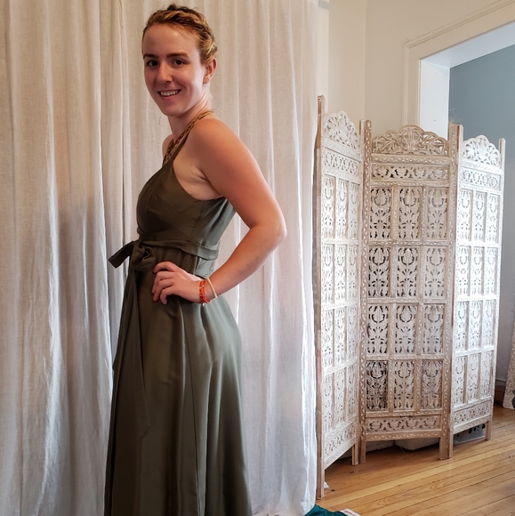 Banana Republic Dresses & Skirts - Olive Green Maxi dress by Banana Republic
